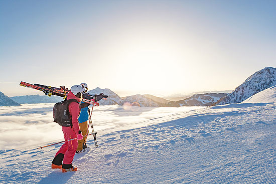 Traumhaft: Die schönsten Skigebiete der Alpen locken. Foto: Helmut Lackner